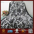 coral fleece zebra print heated blanket